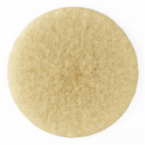 Round rug yellow